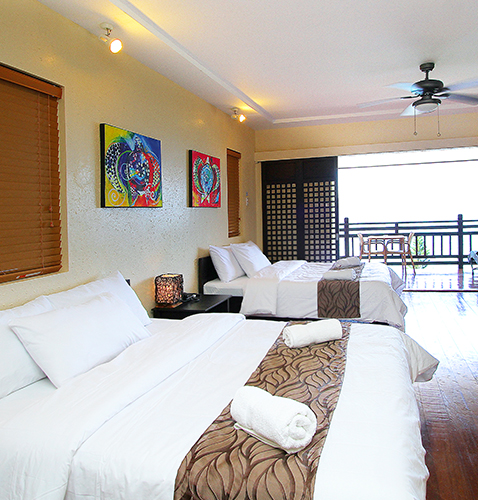 Villa Suite big room for family dive resort with overlooking room view